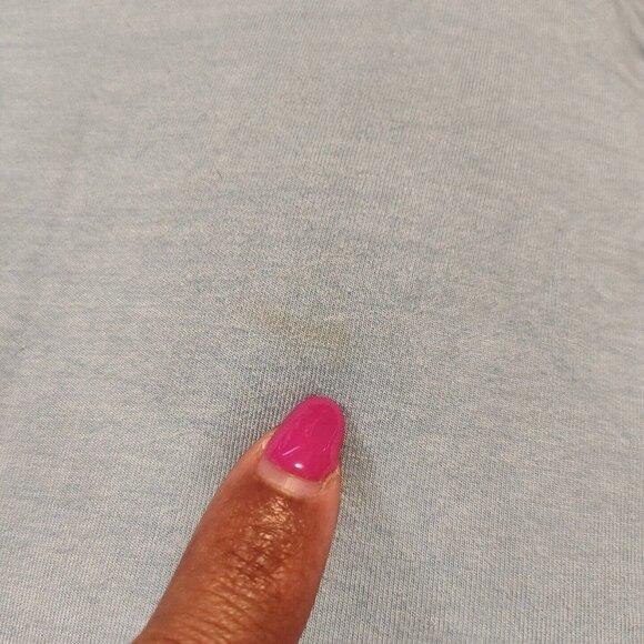 Piko 1988 Oversize Lagenlook Blue Knit Top Women Size M Short Sleeve Boatneck - Picture 8 of 8